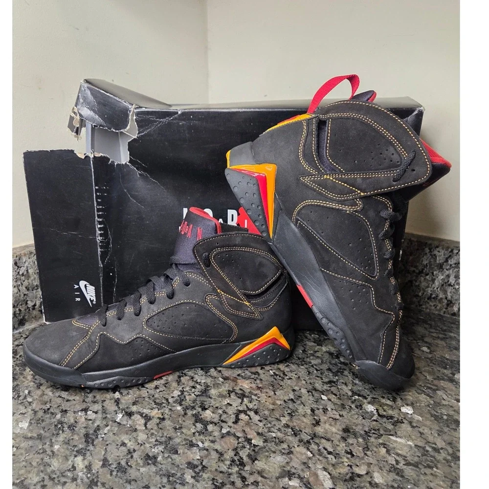 Air Jordan 7 Retro Citrus Black Varsity Red CU9307-081 Mens 10.5 Sneaker
